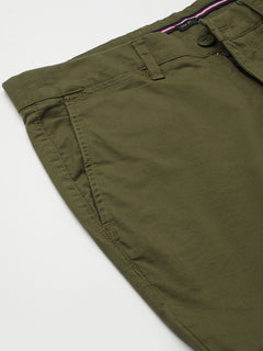Men’s Cotton Lycra Slim Fit Pocket Pant Olive