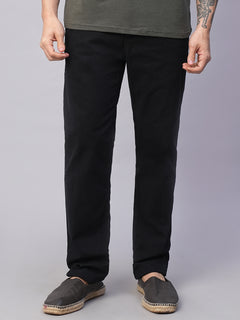 Men’s Cotton Lycra Slim Fit Pant Black