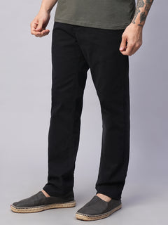 Men’s Cotton Lycra Slim Fit Pant Black