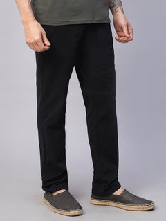 Men’s Cotton Lycra Slim Fit Pant Black