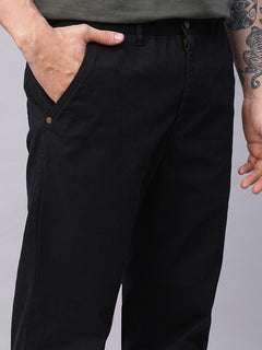 Men’s Cotton Lycra Slim Fit Pant Black