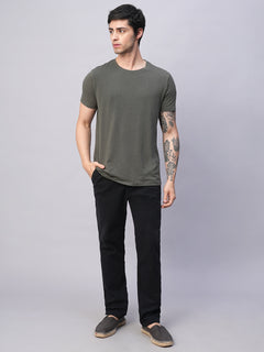 Men’s Cotton Lycra Slim Fit Pant Black