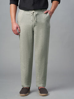 Men’s Cotton Linen Regular Fit Pant Light Brown