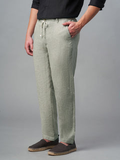 Men’s Cotton Linen Regular Fit Pant Light Brown