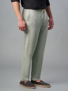 Men’s Cotton Linen Regular Fit Pant Light Brown