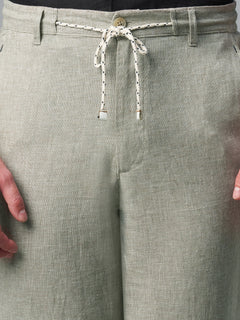 Men’s Cotton Linen Regular Fit Pant Light Brown