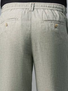 Men’s Cotton Linen Regular Fit Pant Light Brown