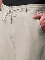 Men's Natural Cotton Linen Regular Fit Pant