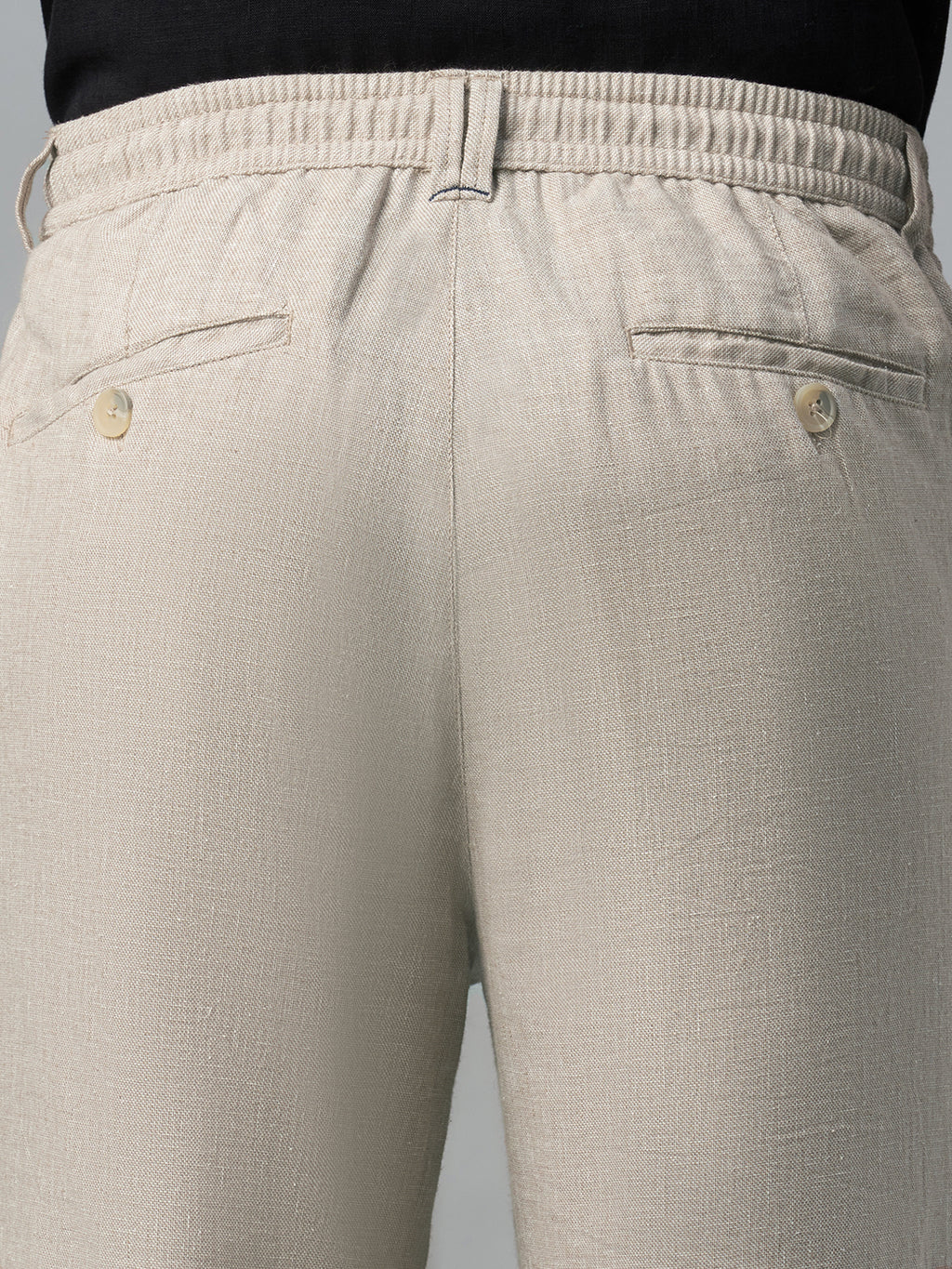 Men's Natural Cotton Linen Regular Fit Pant