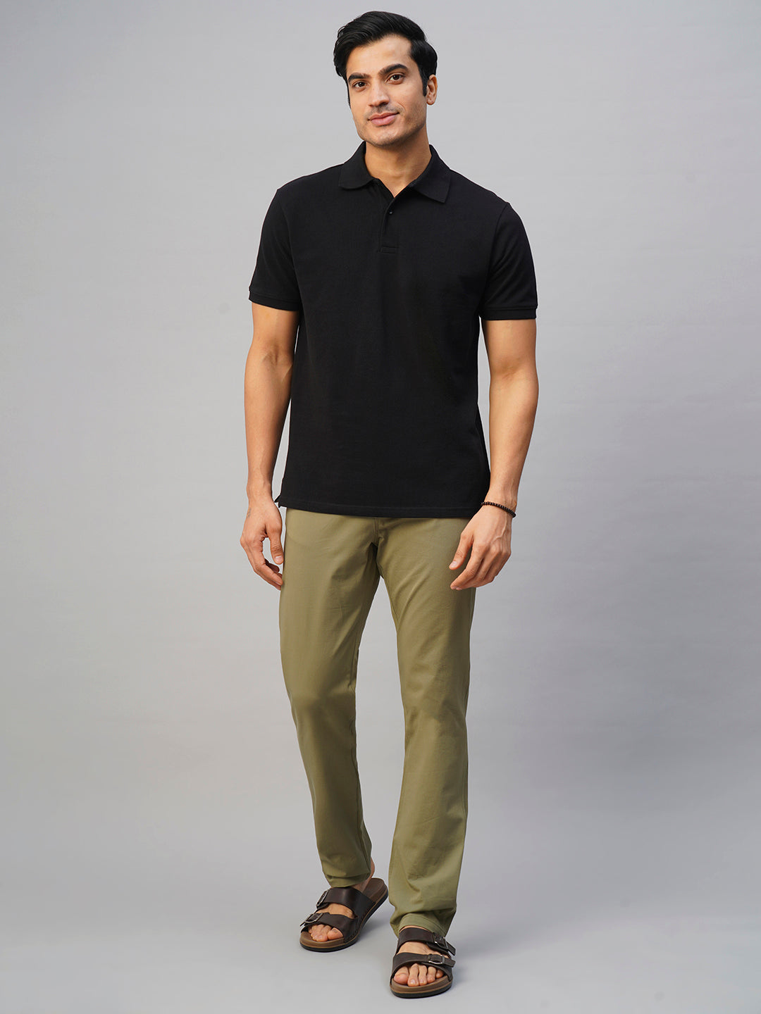 Men's 4 Way Stretch Olive Slim Fit Pants