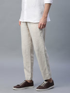 Men's Natural 100% Linen Regular Fit Pant