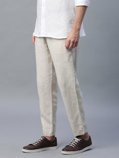Men’s Linen Regular Fit Side Pocket Pant Natural