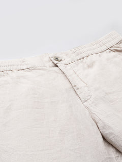 Men’s Linen Regular Fit Side Pocket Pant Natural