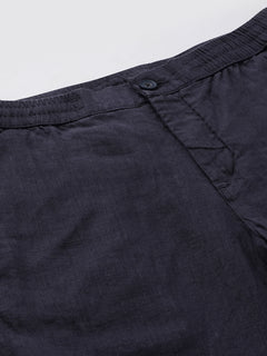 Men’s Linen Regular Fit Side Pocket Pant Navy