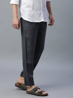 Men's Slate 100% Linen Regular Fit Pant
