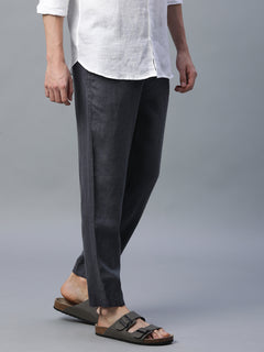 Men’s Linen Regular Fit Side Pocket Pant Slate