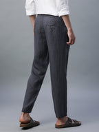 Men's Slate 100% Linen Regular Fit Pant