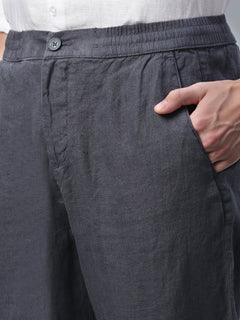 Men’s Linen Regular Fit Side Pocket Pant Slate