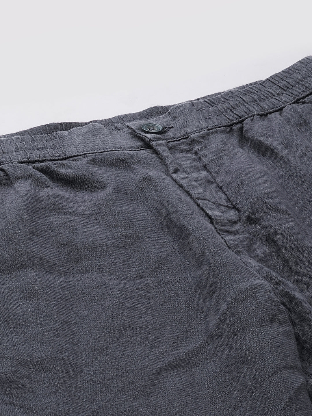 Men's Slate 100% Linen Regular Fit Pant