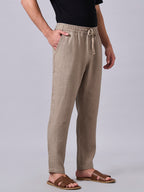 Men's Avenue 100% Linen Regular Fit Pant