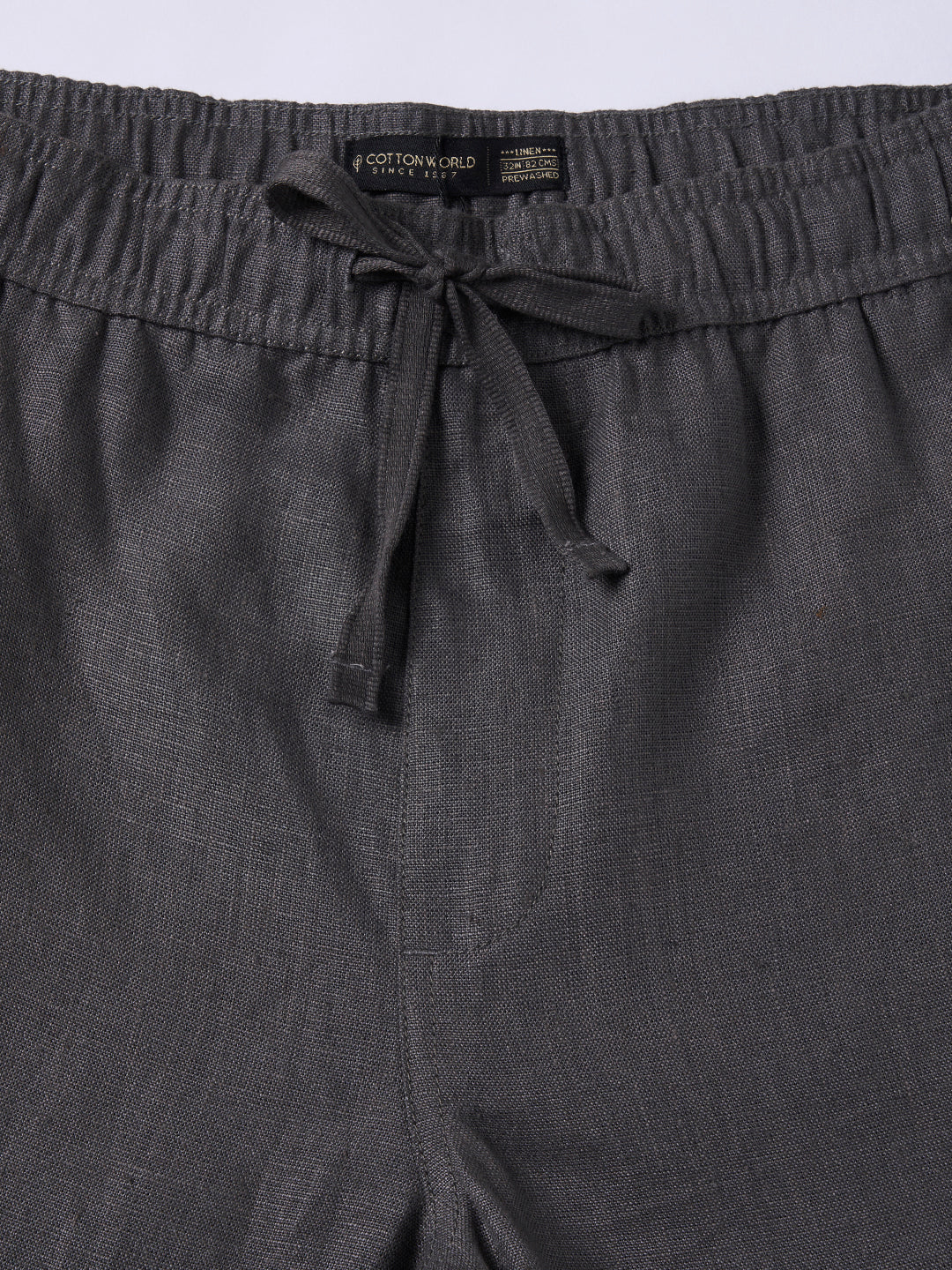 Men's Slate 100% Linen Regular Fit Pant