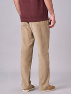 Men's Corduroy Khaki Cotton Lycra Regular Fit Pant