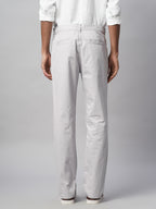 Men's Cotton Lycra Regular Fit Pant Grey