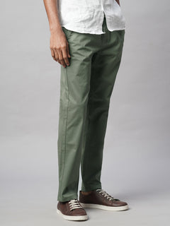 Men’s Cotton Lycra Regular Fit Pant Light Olive