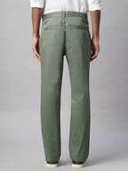 Men's Cotton Lycra Regular Fit Pant Lt.Olive