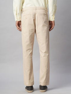 Men’s Cotton Lycra Slim Fit Pant Beige