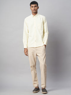 Men’s Cotton Lycra Slim Fit Pant Beige