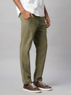 Men’s Cotton Lycra Slim Fit Coin Pocket Pant Olive