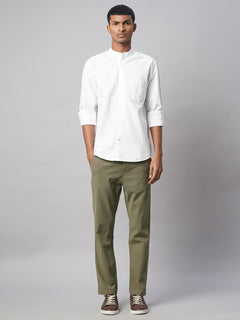 Men’s Cotton Lycra Slim Fit Coin Pocket Pant Olive