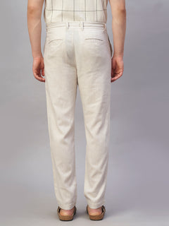 Men’s Linen Cotton Regular Fit Pant Natural