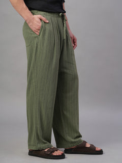 Men’s Linen Viscose Loose Fit Pant Green