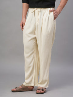 Men’s Linen Viscose Loose Fit Pant Natural