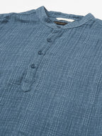Men's Blue 100% Cotton Regular Fit Shirt