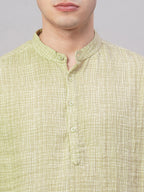 Men's Khaki 100% Cotton Regular Fit Shirt