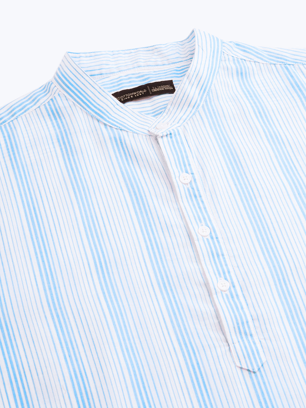 Men's Cotton Lyocell Regular Fit Shirt Blue