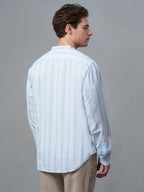 Men's Cotton Lyocell Regular Fit Shirt Blue
