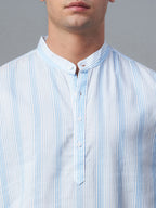 Men's Cotton Lyocell Regular Fit Shirt Blue