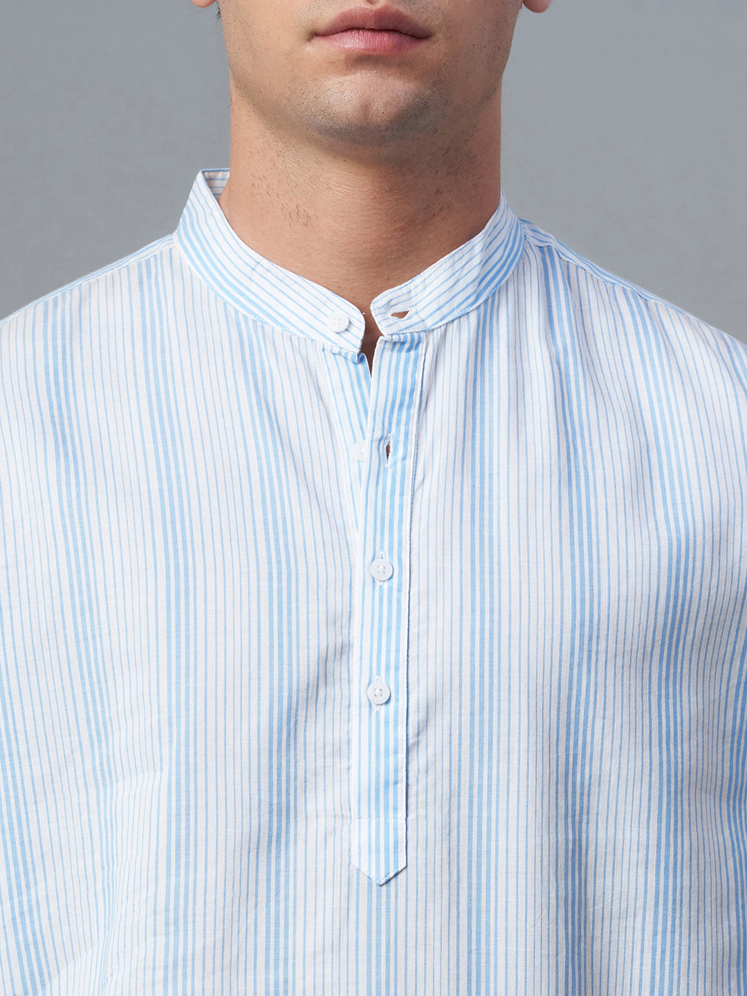 Men's Cotton Lyocell Regular Fit Shirt Blue