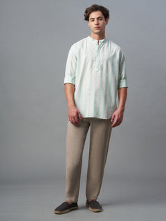 Men's Cotton Lyocell Regular Fit Shirt Green