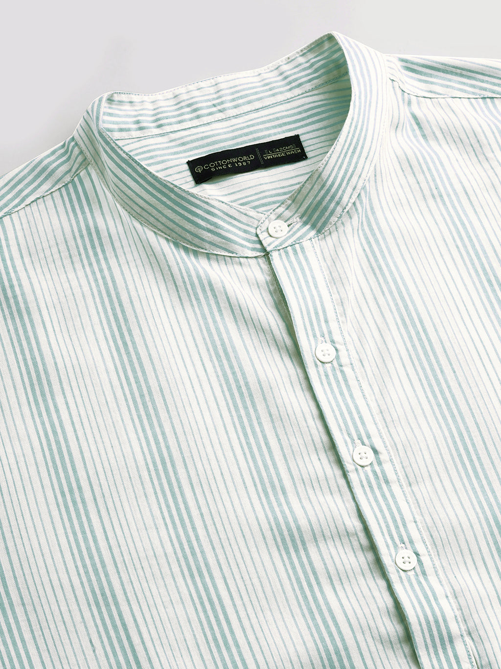 Men's Cotton Lyocell Regular Fit Shirt Green