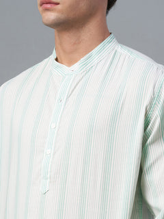 Men's Cotton Lyocell Regular Fit Shirt Green