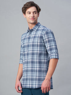 Men’s Cotton Regular Fit Regular Collar Shirt Navy