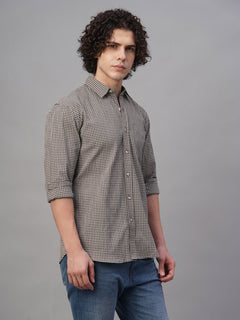 Men’s Cotton Lycra Regular Fit Shirt Sky Olive