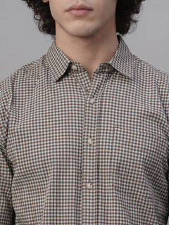 Men’s Cotton Lycra Regular Fit Shirt Sky Olive