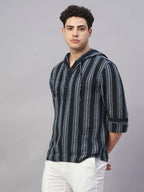 Men's Navy 100% Cotton Regular Fit Shirt