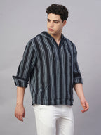 Men's Navy 100% Cotton Regular Fit Shirt